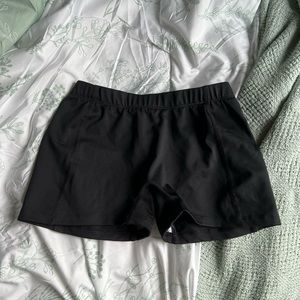 Black mini shorts